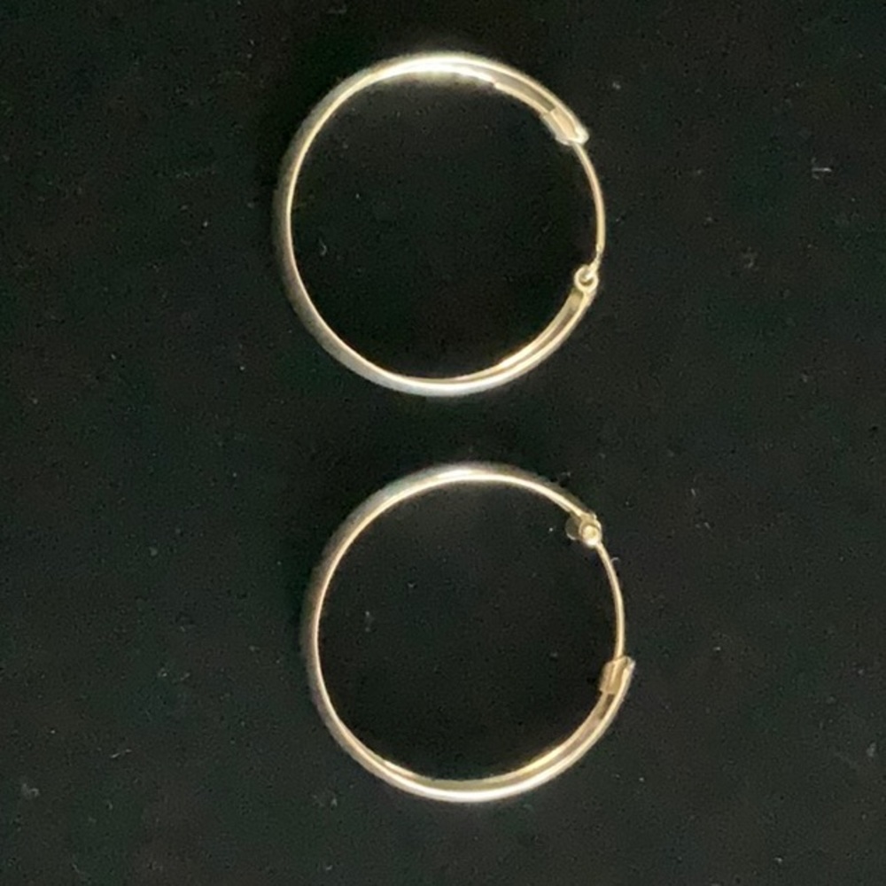 Silver hoop earrings